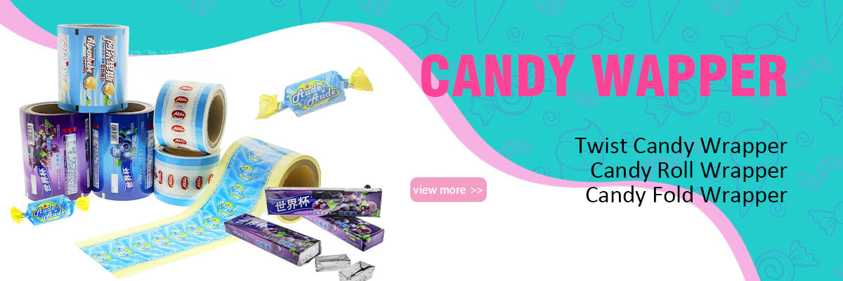 Custom printing High quality candy wrapper packaging fold wax roll paper chewing gum wrapper