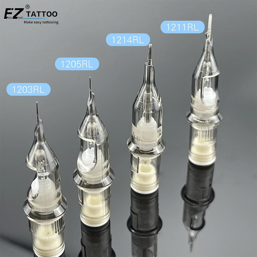 Wholesale EZ Tattoo Revolution RLT 20Pcs #14 0.40mm #12 0.35mm Extra Long taper Tight disposable tattoo cartridges