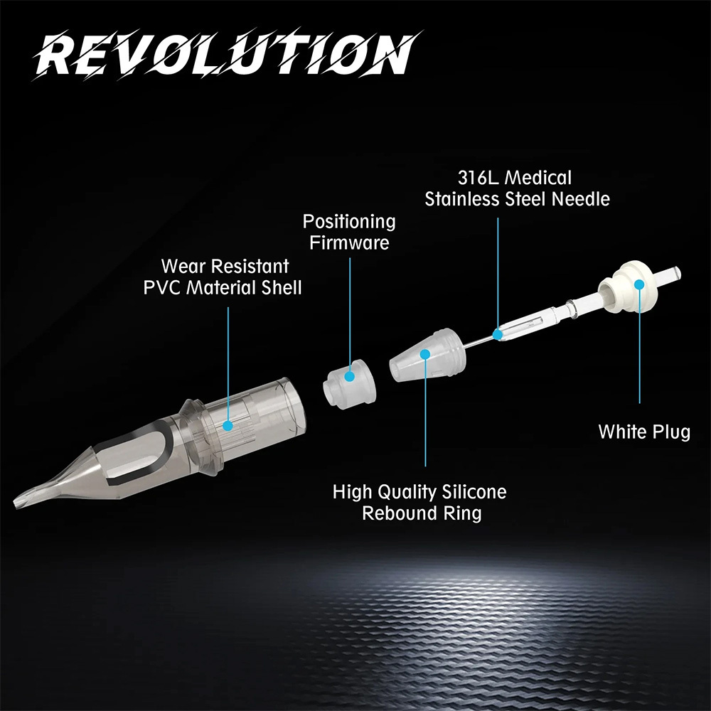 EZ Tattoo Revolution M1 Magnum #8 #10 #12 Stainless Steel 20Pcs Disposable Tattoo Needle Cartridge