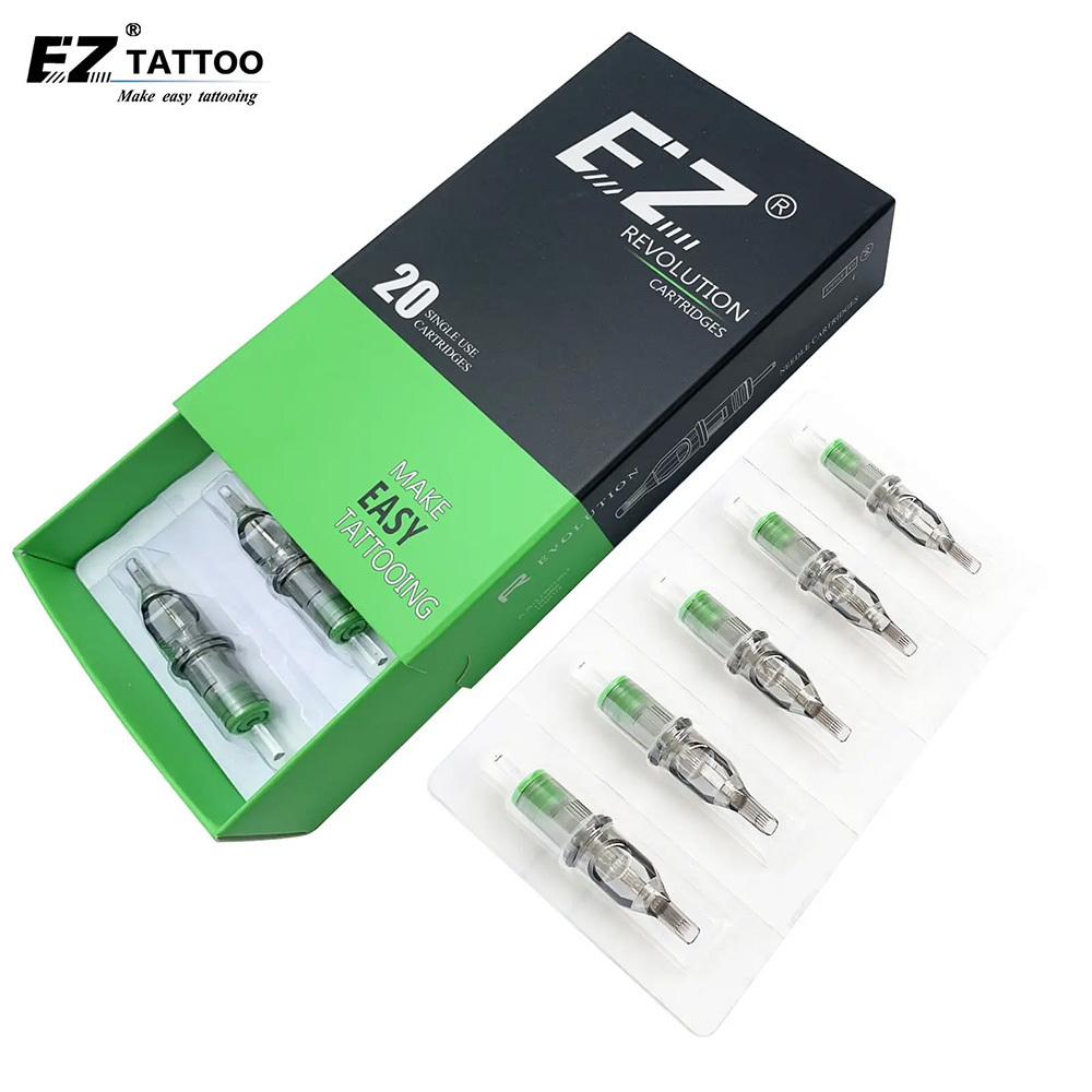 EZ Tattoo Revolution M1 Magnum #8 #10 #12 Stainless Steel 20Pcs Disposable Tattoo Needle Cartridge