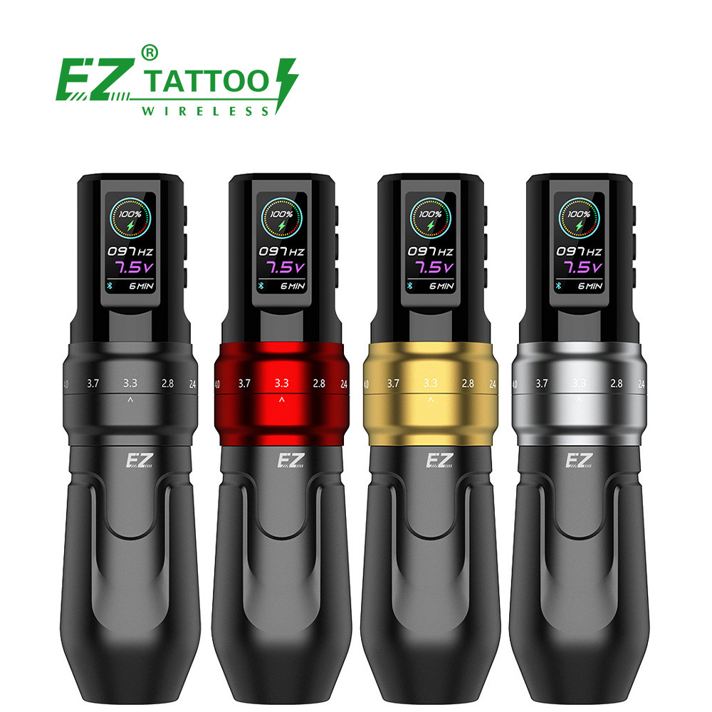 Wholesale  EZ Tattoo P3 PRO Matte Manufactory Adjustable Stroke Rotary Wireless Tattoo Machine with APP Function