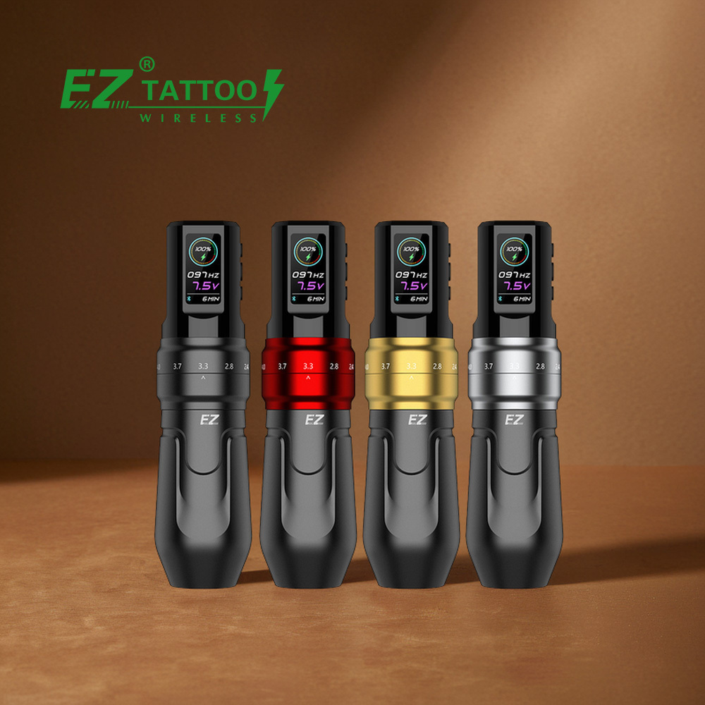 Wholesale  EZ Tattoo P3 PRO Matte Manufactory Adjustable Stroke Rotary Wireless Tattoo Machine with APP Function