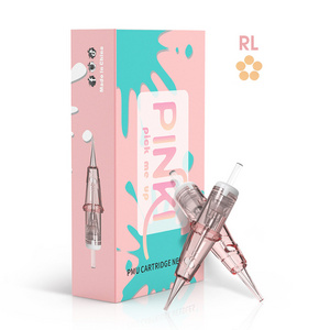 Wholesale OEM ODM POPU Pinki RL Tattoo Cartridge Manufacture  PMU Tattoo Needle Permanent Makeup cartridge for shading