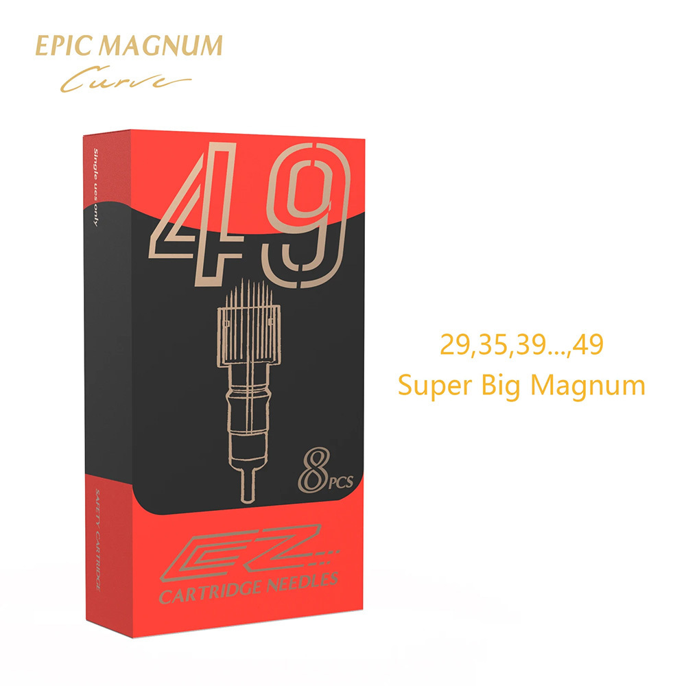 Wholesale EZ EPIC super big Magnum 8Pcs #12 0.35mm disposable tattoo needle cartridge