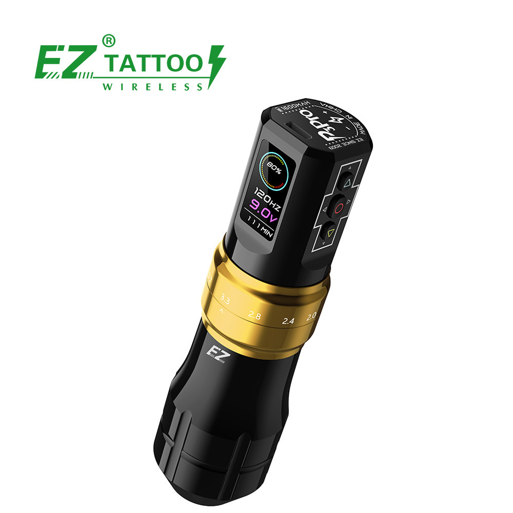 Wholesale EZ Tattoo P3 PRO Big Glossy Finish grip permanent Wireless Tattoo pen machine with Adjustable Stroke and APP Function