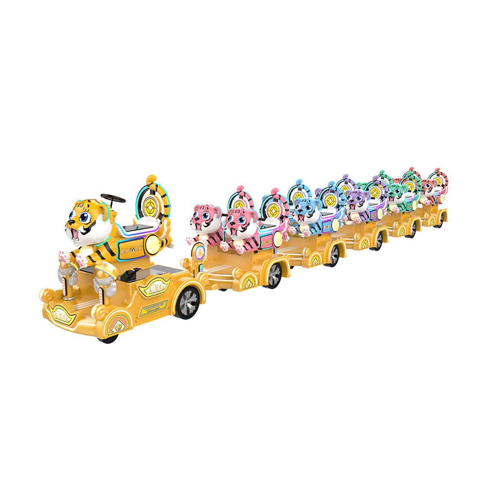 Factory Manufacturer kiddie amusement park electric children trackless tourist train rides