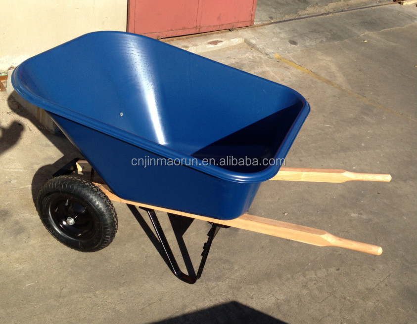 WH9600 large volume double wheel heavy duty wheelbarrow