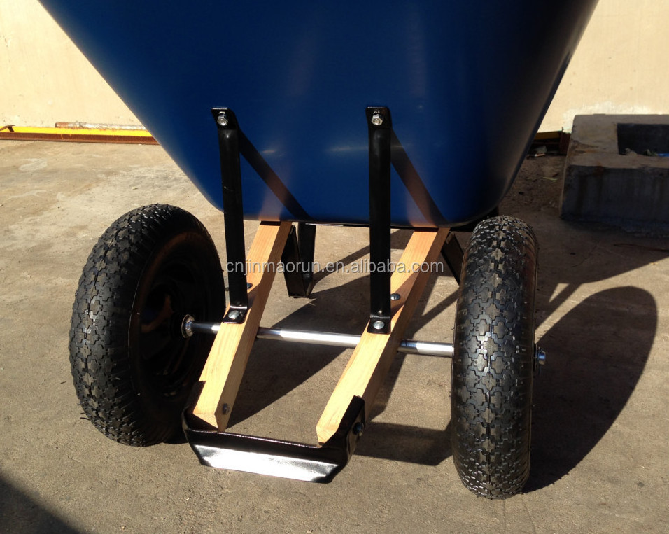 WH9600 large volume double wheel heavy duty wheelbarrow