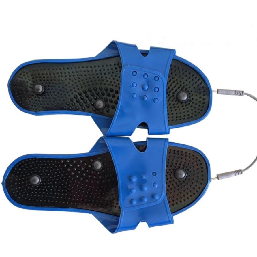 Conductive rubber electrode tens electric foot massage slippers for Detox foot spa machine