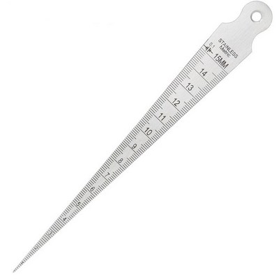 Combination taper gauge set stainless steel 1-15mm taper gauge with 150mm 6inch steel ruler Toper Weld Gage feeler gauge