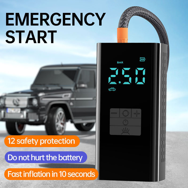 Super Capacitor Battery Jumper Portable Booster Car Jump Starter And Tire Inflator