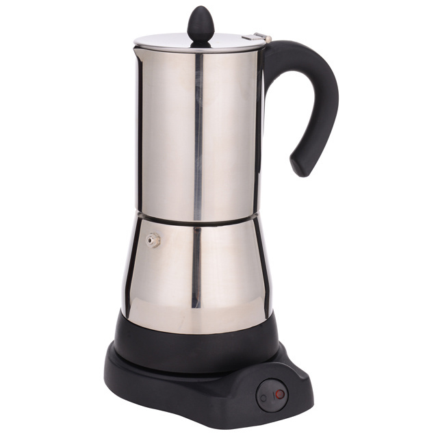 Italian electric stainless steel espresso moka coffee machine battery operated coffee maker