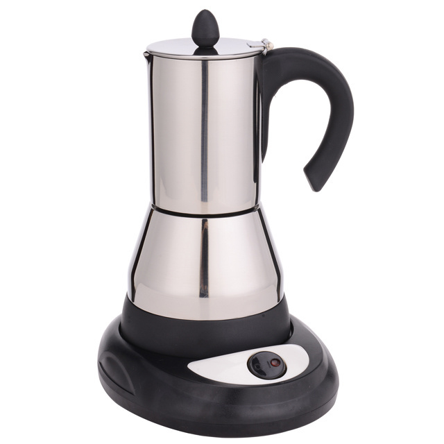 Italian electric stainless steel espresso moka coffee machine battery operated coffee maker