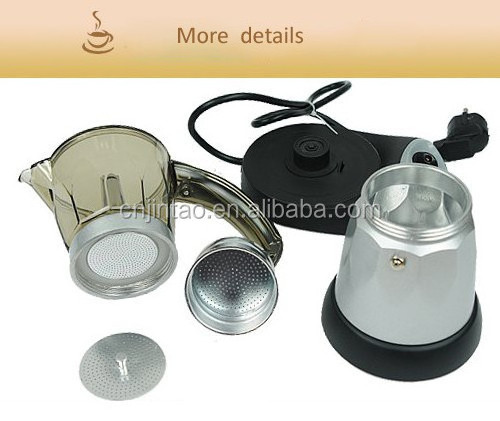 Convenient 6 cups electrical coffee maker low wattage electric appliances coffee maker