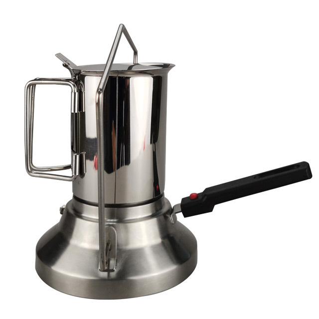 camping outside stainless steel SUS304 fire top espresso coffee maker and tea pot