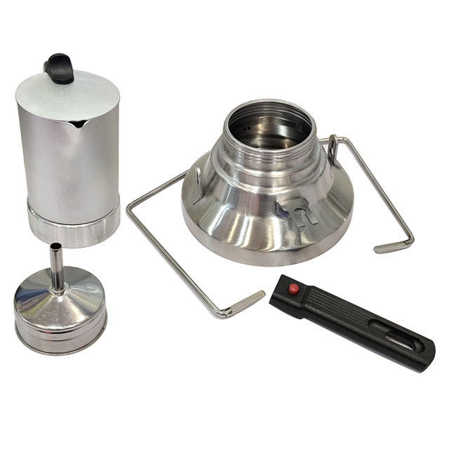 camping outside stainless steel SUS304 fire top espresso coffee maker and tea pot