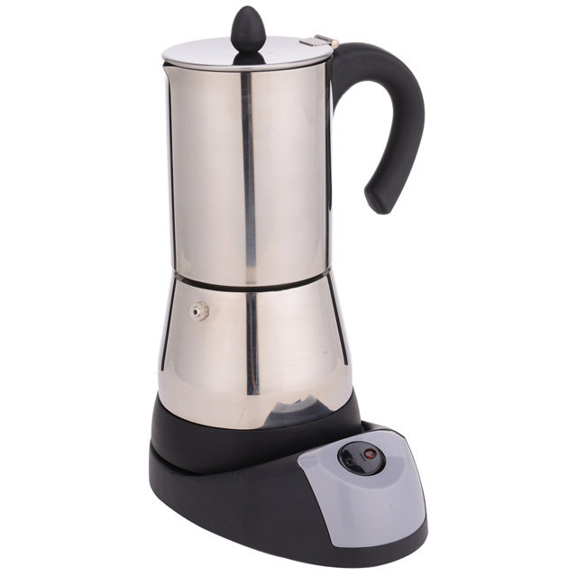 Italian electric stainless steel espresso moka coffee machine battery operated coffee maker