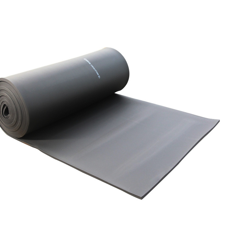 Self adhesive nitrile rubber thermo insulation black foam rubber sheets super thermal insulation foil roll 50m