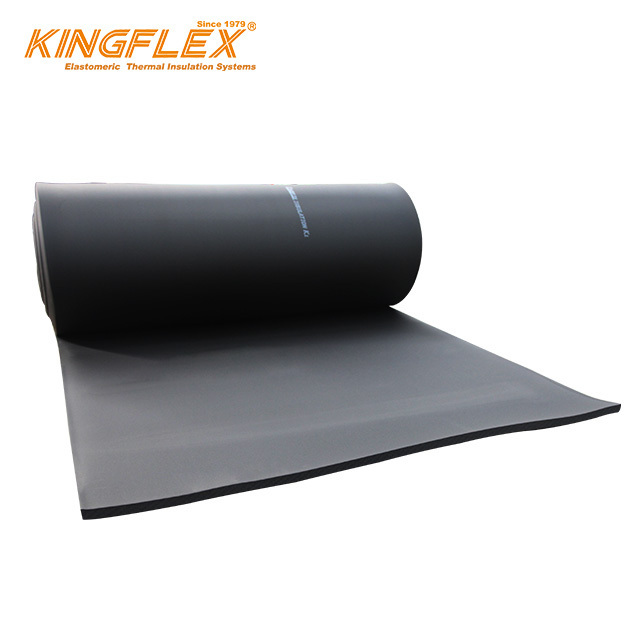 Fireproof rigid insulation self adhesive paper rubber foam board roll various thickness of rubber foam sheet for hvac system