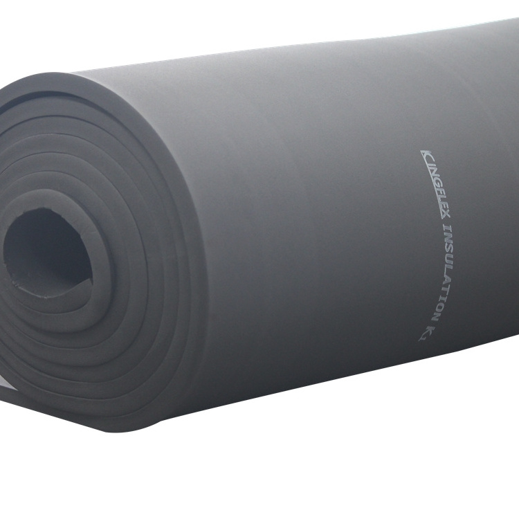 Self adhesive nitrile rubber thermo insulation black foam rubber sheets super thermal insulation foil roll 50m