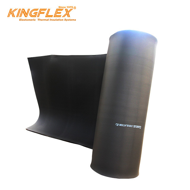 Fireproof rigid insulation self adhesive paper rubber foam board roll various thickness of rubber foam sheet for hvac system