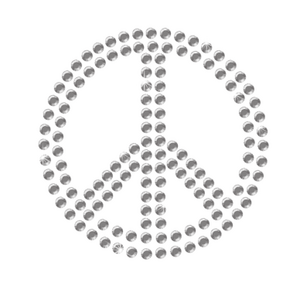 Hotfix Crystal Peace Symbol Rhinestone Pattern