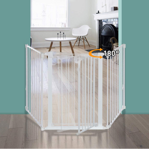 Factory Sale Pressure Mounted Gate Metal Barrier Door Fence Adjustable Retractable Pet Dog And Baby Safety Gate