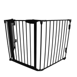 3 panel easy locking metal  folding dog fence fireplace fence