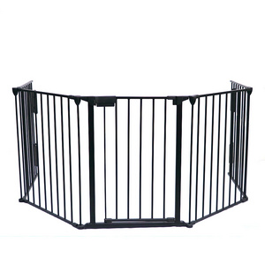 5 panel folding metal fireplace fence safety pay fence  Christmas Tree fence hearth gate for kids /pet /toddler/dog/cat