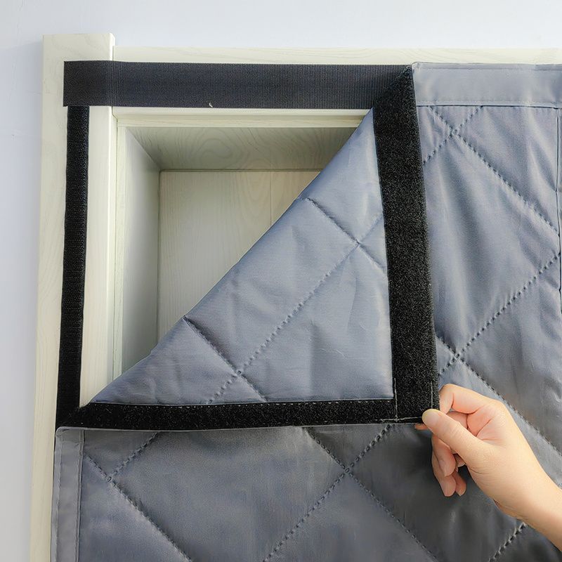 Magnetic Insulated Thermal Door Curtain Screen Soundproof Blanket Thermal Door Screen for Temporary Door Winter