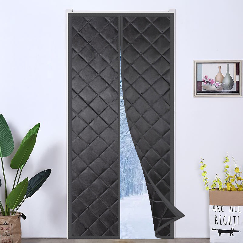 Magnetic Thermal Insulated Waterproof Soundproof Door Cover Portable Temporary Thermal Door Screen winter curtain