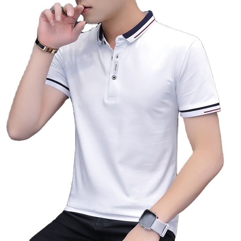 Men's Short-sleeved T-shirts 2023 New Summer Lapel Men's Top Clothes Polo Shirts Men's Foreign Trade Sports Wholesale