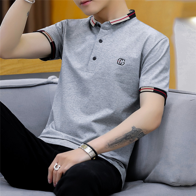 Men's Short-sleeved T-shirts 2023 New Summer Lapel Men's Top Clothes Polo Shirts Men's Foreign Trade Sports Wholesale