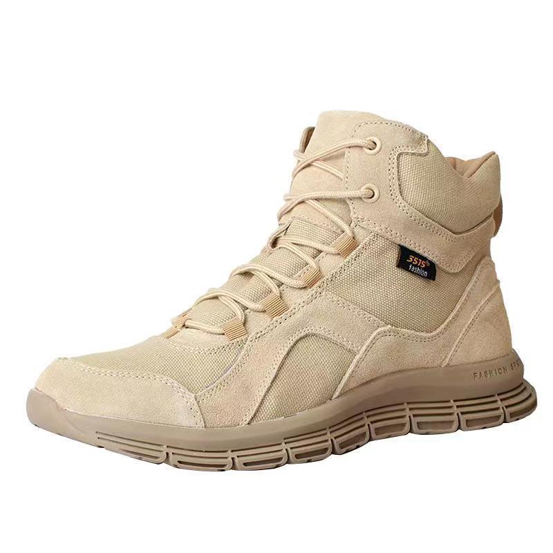 Men's shoes outdoor desert boots high-top tactical boots non-slip wear-resistant cold-proof breathable shock-absorbing