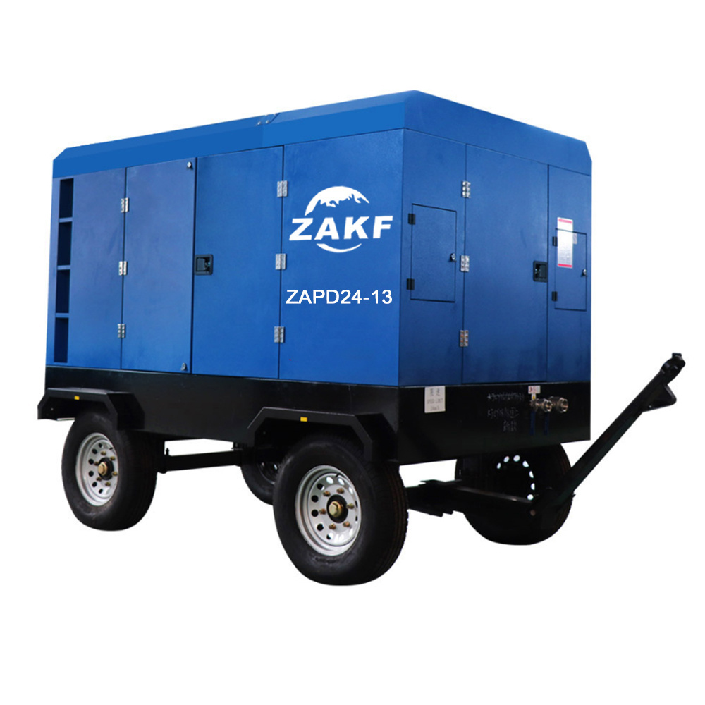 12Bar Screw Diesel Air Compressor 423cfm Air Compressor Diesel Portable Mining Air Compressor Diesel Engine