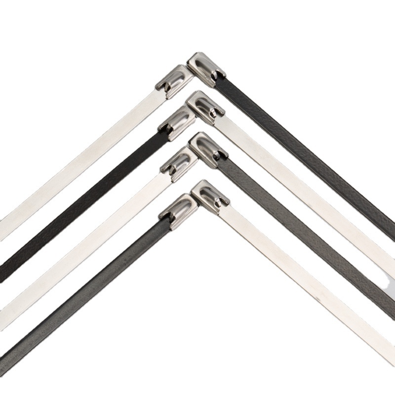 304 ball lock stainless steel cable ties for pipe clamp bracket ball type cable tie qiubite thin