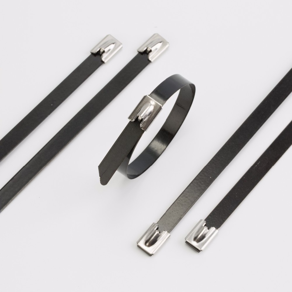 304 ball lock stainless steel cable ties for pipe clamp bracket ball type cable tie qiubite thin