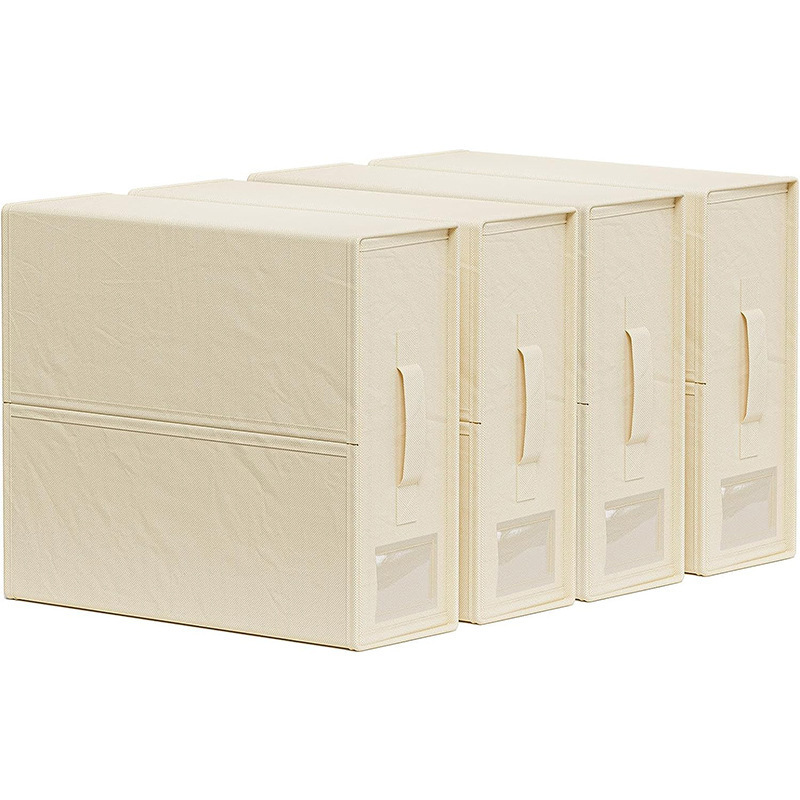 Storage Bins Cubes for Bed Sheets Pillowcases Collapsible Sheet Organizer Fabric Bedding Organizer Foldable Storage Boxes