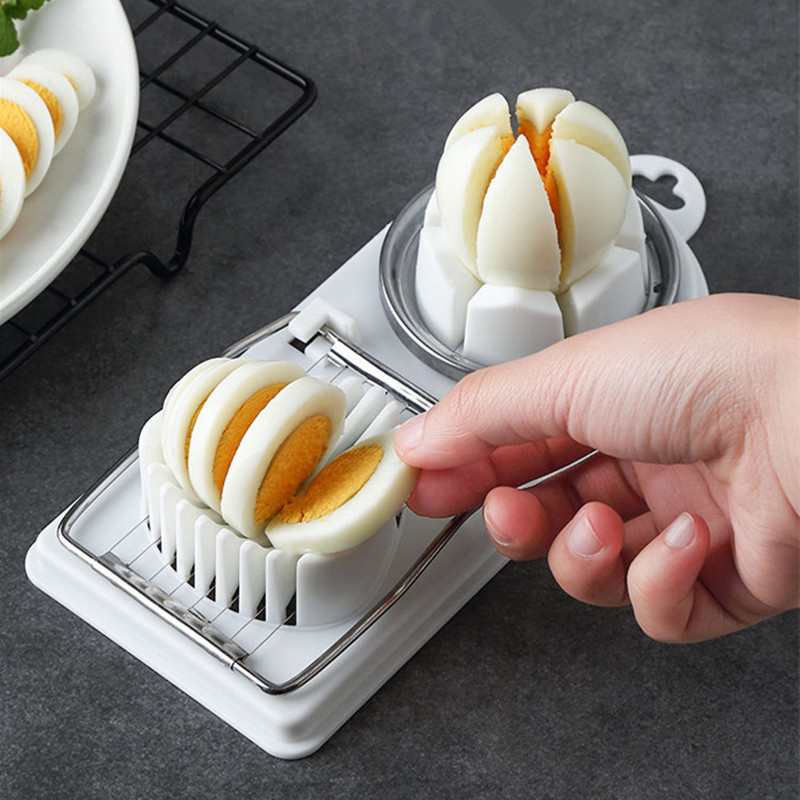 2 In 1 Multifunction Stainless Steel  Wire Accessories Kitchen  Boiled Egg Tool Fruit Cutter Boiled Egg slicer cutter