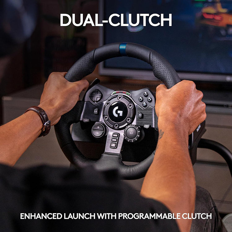 Original Volante Logitech G923 Steering Wheel PS4 PS5 Racing Simulation Game Refi Logitech G923 Racing Wheel and Pedals for PC