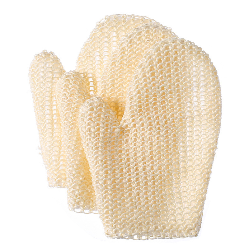 Wholesale 100% Natural Exfoliating Sisal Fiber Bath Glove Mitts Mitten Bath Scrubber Remove Dead Skin Exfoliating gloves