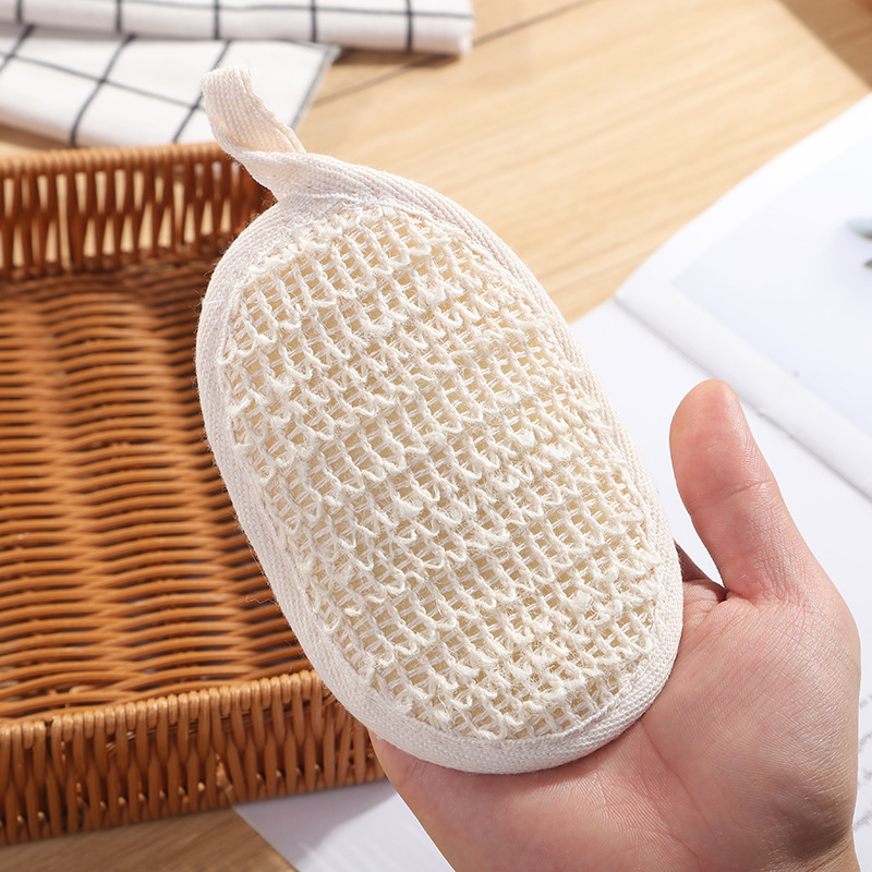 Exfoliating Loofah Sponge Pad, Double-sided Callus Remover Foot Scrubber and Loofa Sponge Scrubber Body Natural