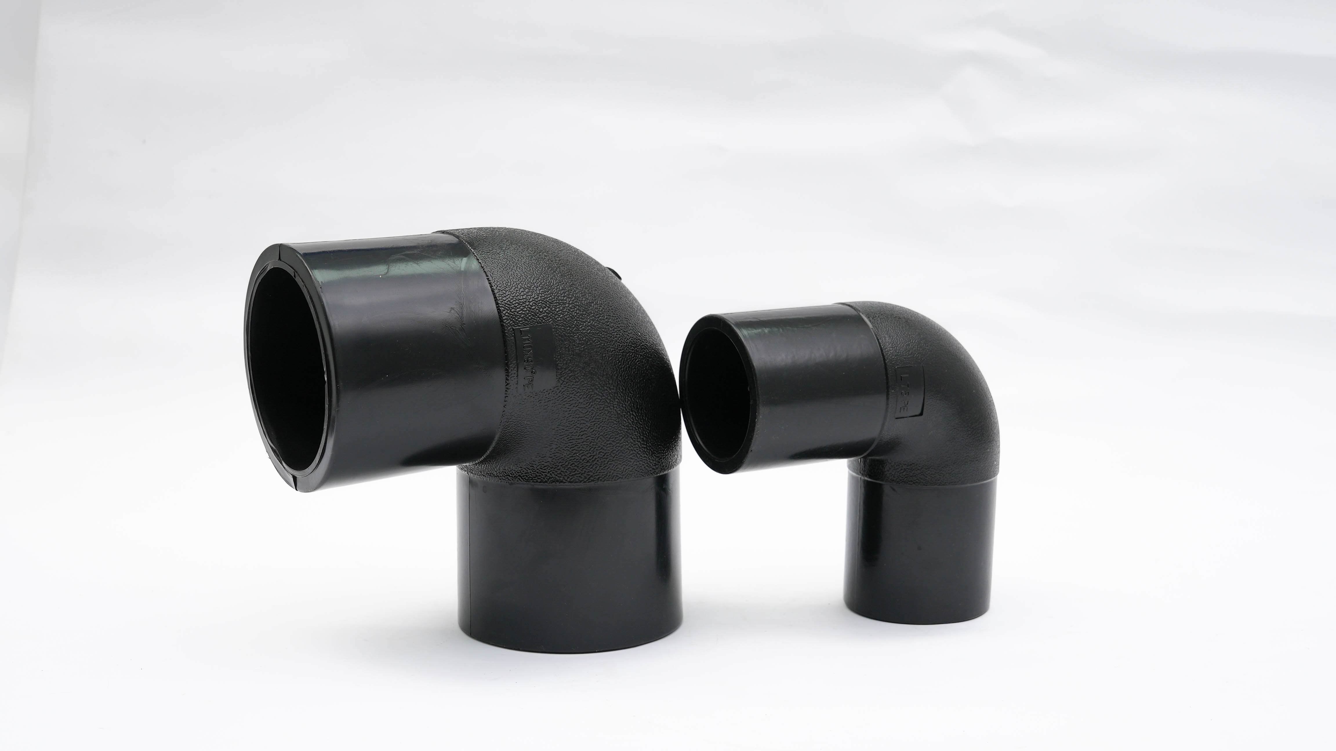 110mm HDPE elbow Butt Fittings low price PN16 90-Degree connector pipe fittings hdpe