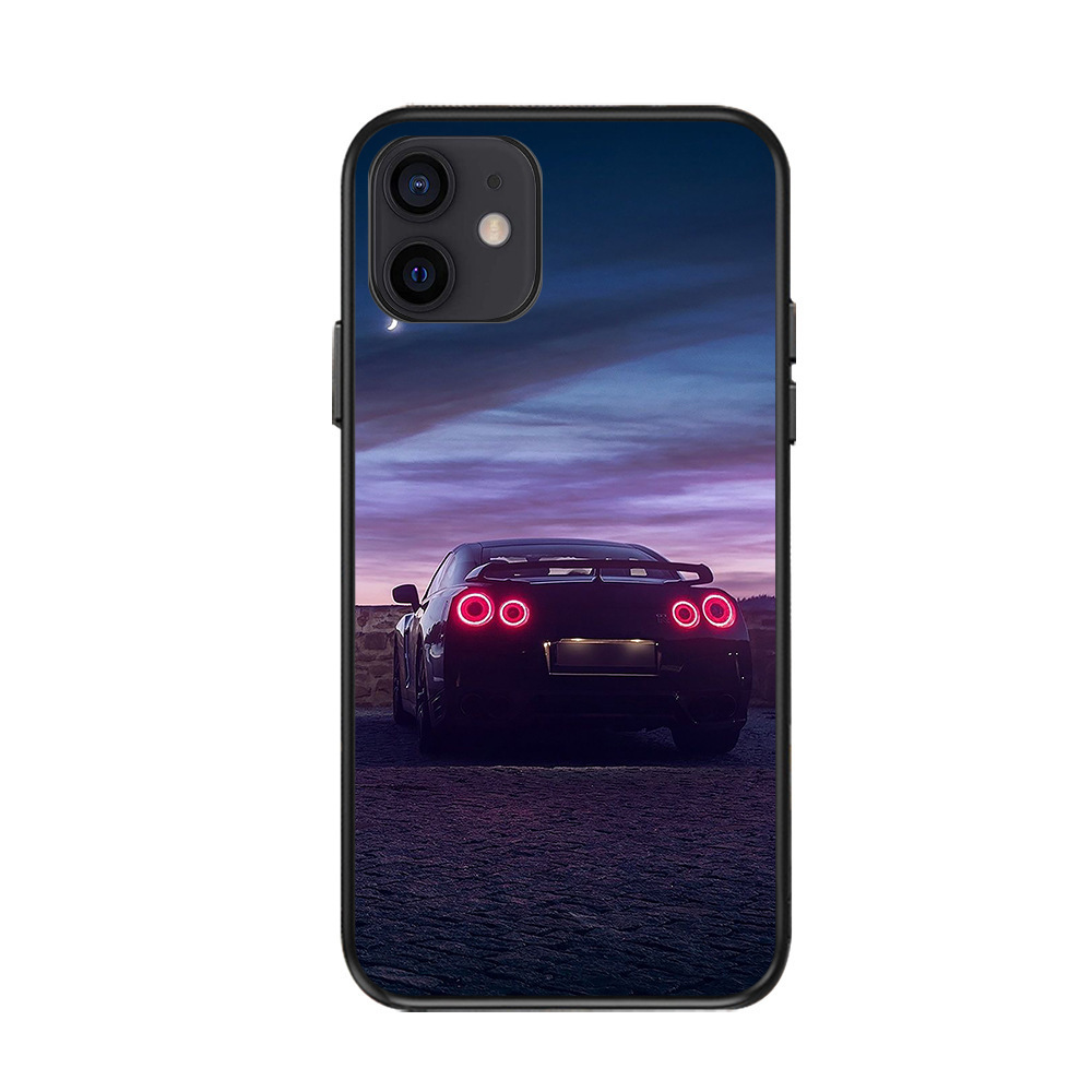 INS New Cool Sports Car Men's Off Road Phone Case for IPhone 14 Pro MAX 13 12 7 XS 11 XR X 14 Plus SE2 Black Silicone Soft Cover