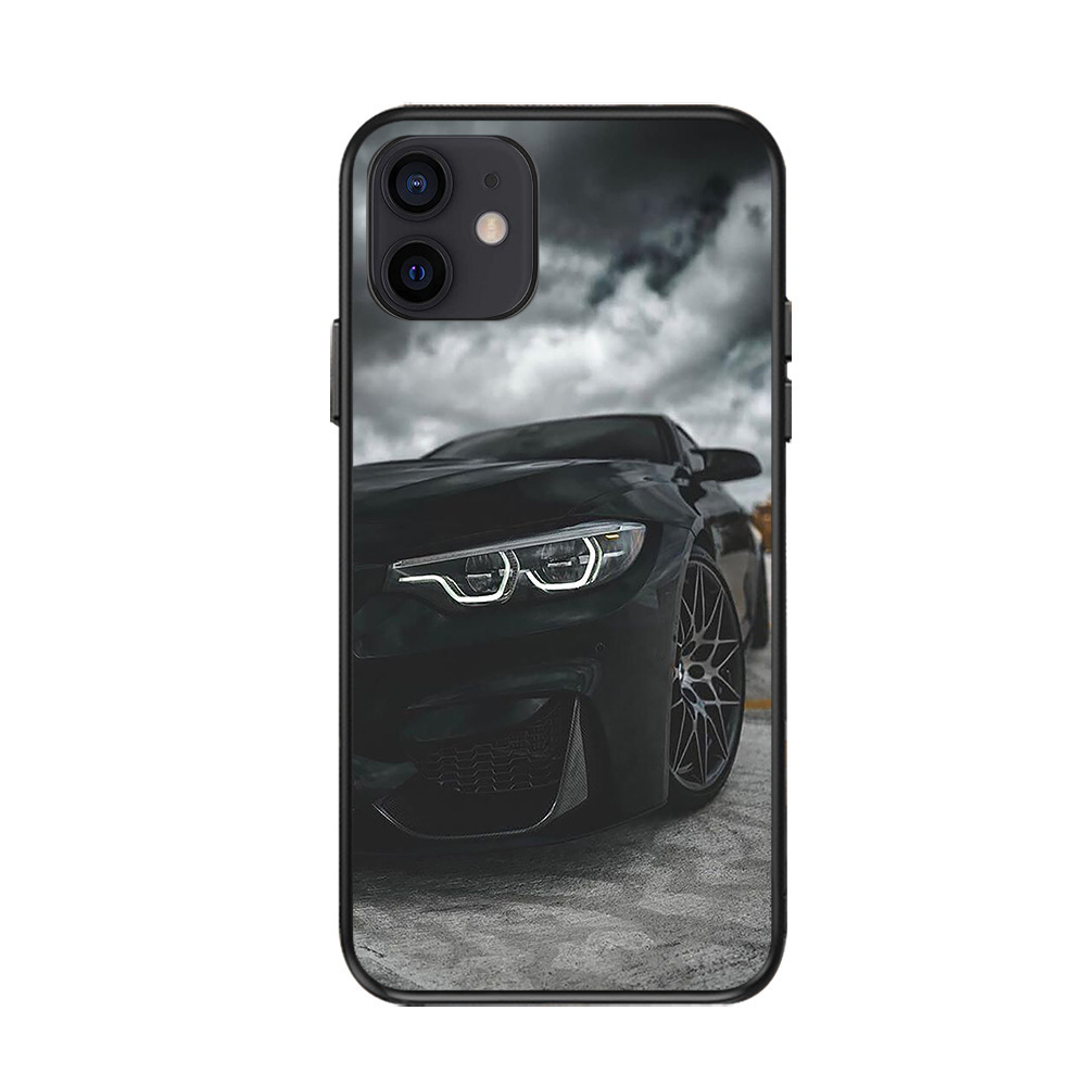 INS New Cool Sports Car Men's Off Road Phone Case for IPhone 14 Pro MAX 13 12 7 XS 11 XR X 14 Plus SE2 Black Silicone Soft Cover