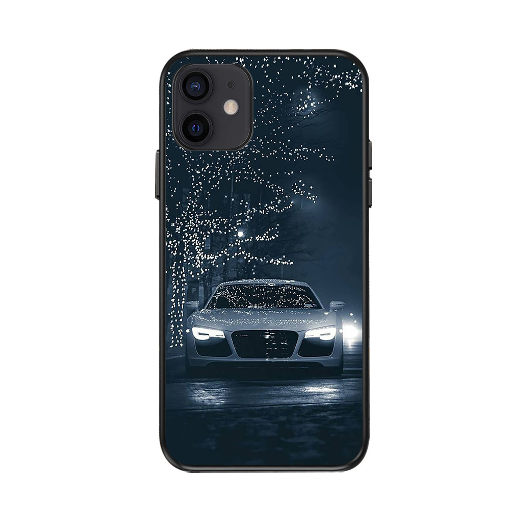 INS New Cool Sports Car Men's Off Road Phone Case for IPhone 14 Pro MAX 13 12 7 XS 11 XR X 14 Plus SE2 Black Silicone Soft Cover