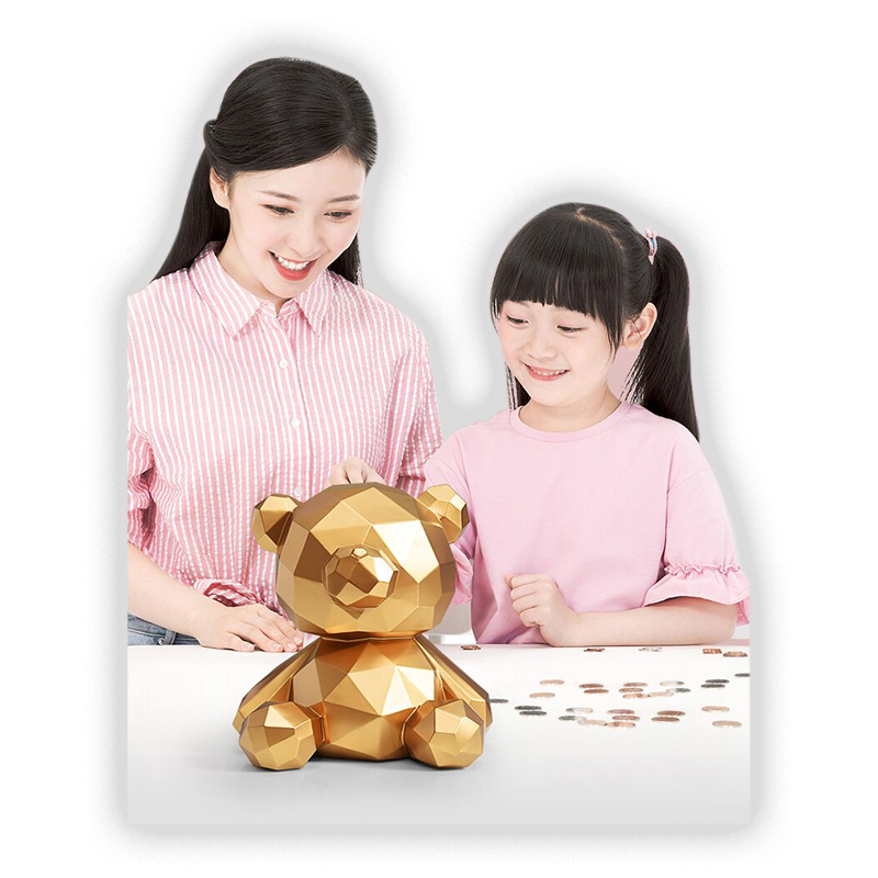 Gift Combination Piggy Bank Suitable For Children Coin Collection Piggy Banks Plastic Money Boxes Coin Bank