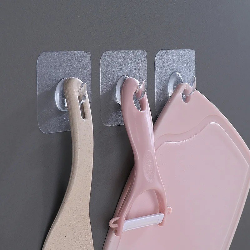 Traceless Hooks Transparent Wall Hook for Coat Key Towel Self Adhesive Door Wall Hanger Kitchen Bathroom Strong Hook