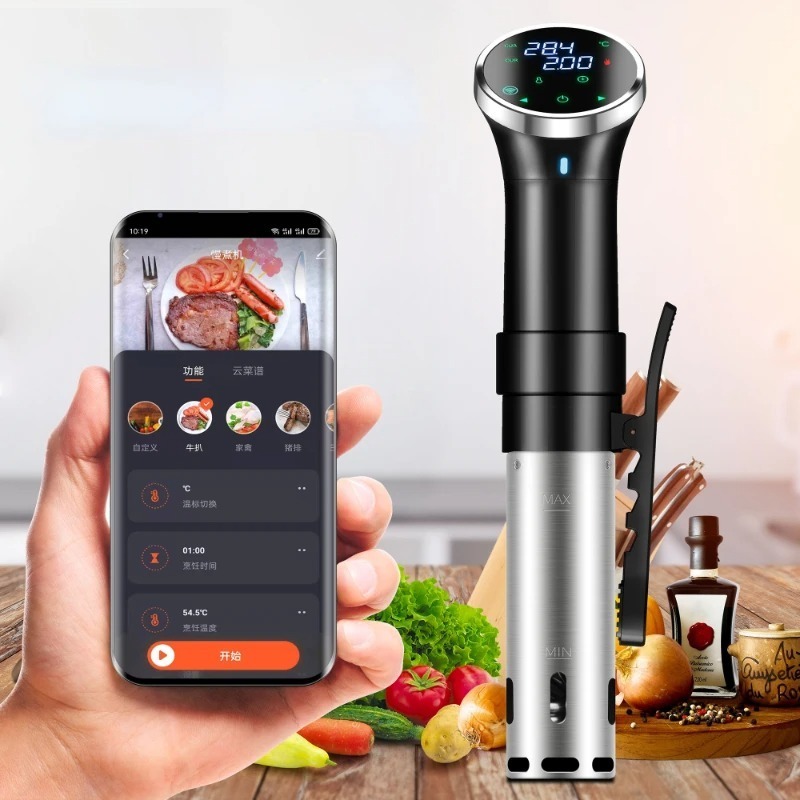 Vacuum Sous Vide Cooker IPX7 Waterproof Heater Immersion Circulator Slow Cooker with Digital Display Reservation Function