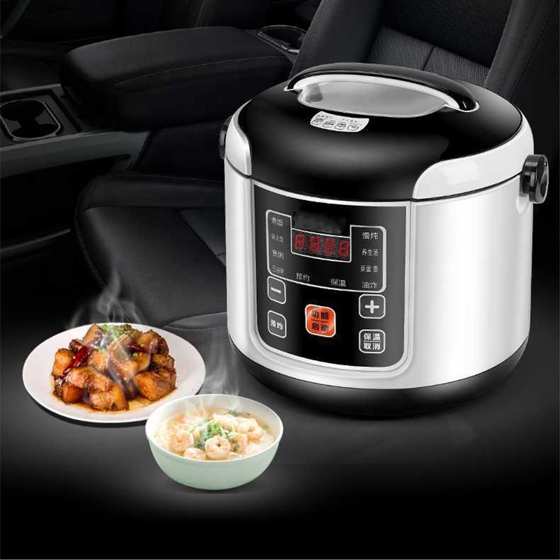 Car rice cooker 12v 24V 220V car home dual use self-driving portable rice cooker 24v truck smart rice cooker